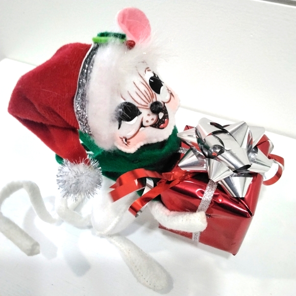 Annalee 6 " Silver Sparkle Gift Mouse 🎄 - Picture 6 of 6
